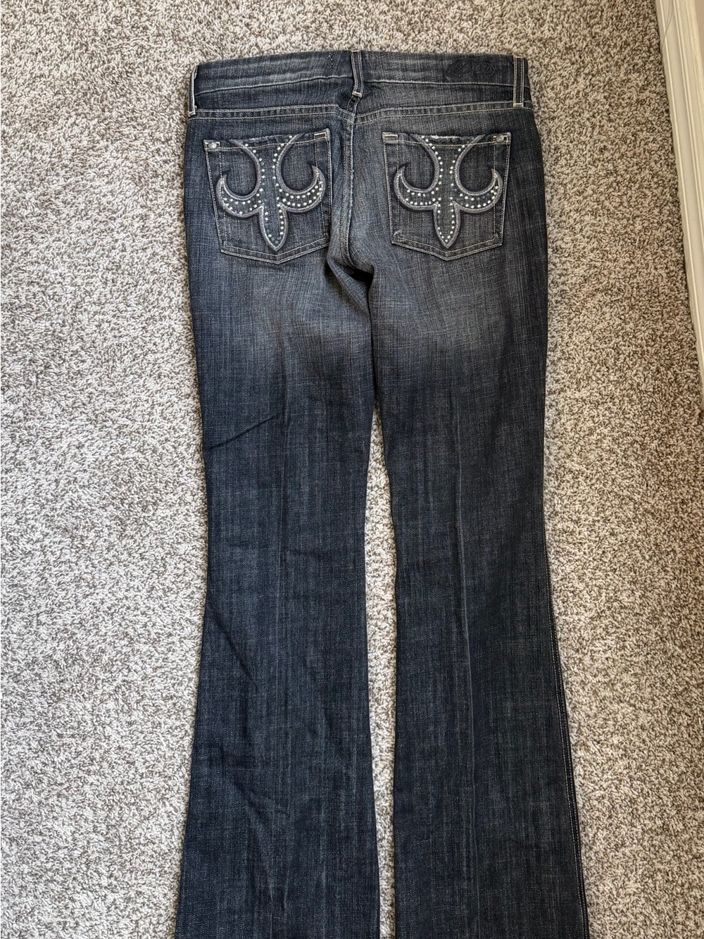 DPD Dark Wash Women's Bootcut Jeans with Embellished Back Pockets